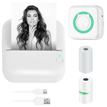 Mini Printer - Printer Paper 'Options' -- Pocket Wireless Thermal Printer Portable Mini Sticker Maker Machine Rechargeable Inkless Photo Printer For Printing Label Journal Study Notes Memo Photos